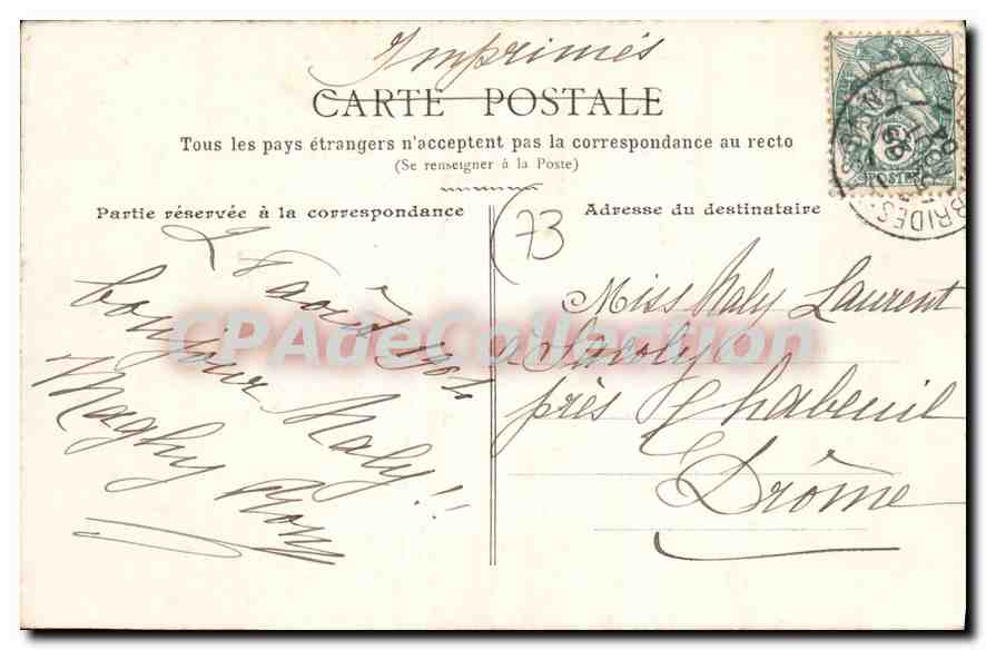 CPA Brides les bains et les Glaciers de la Vanoise  — Rückseite
