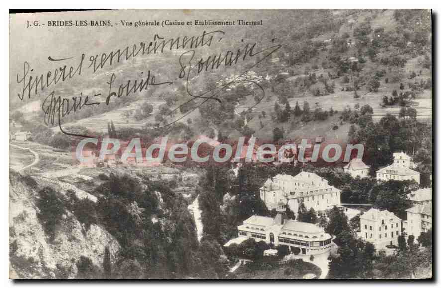 CPA Brides les Bains vue generale Casino et Etablissement Thermal 
