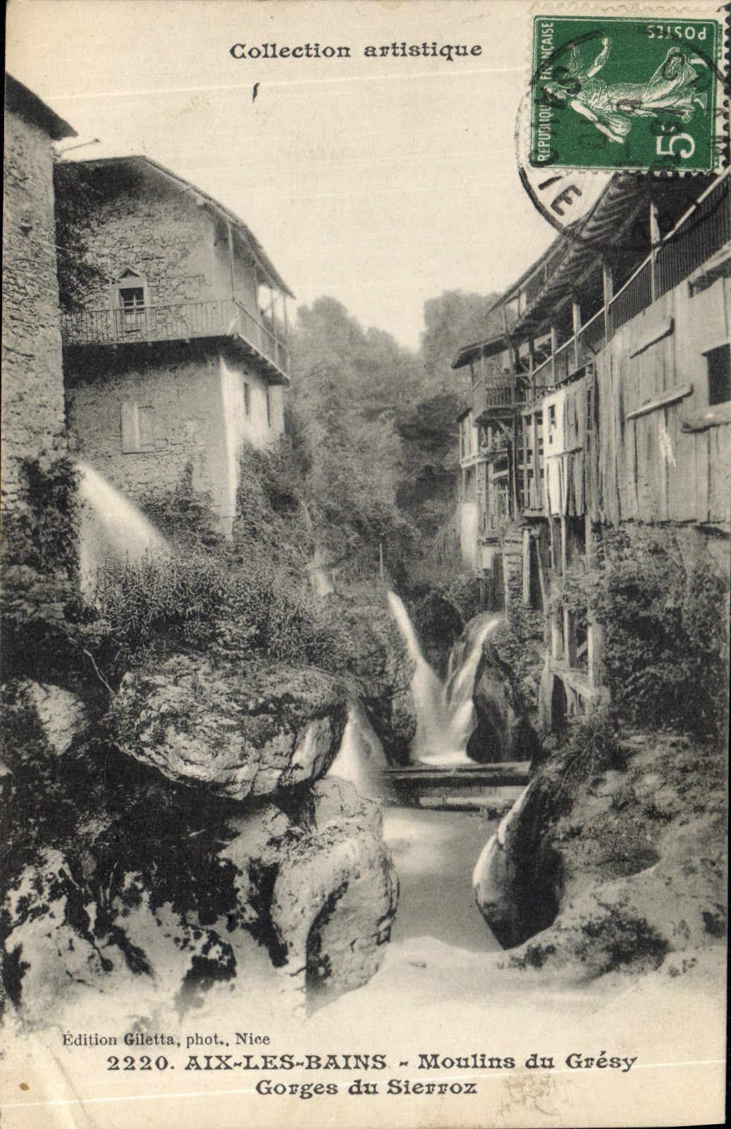 CPA Aix les Bains Moulins du Gresy Gorges du Sierroz 