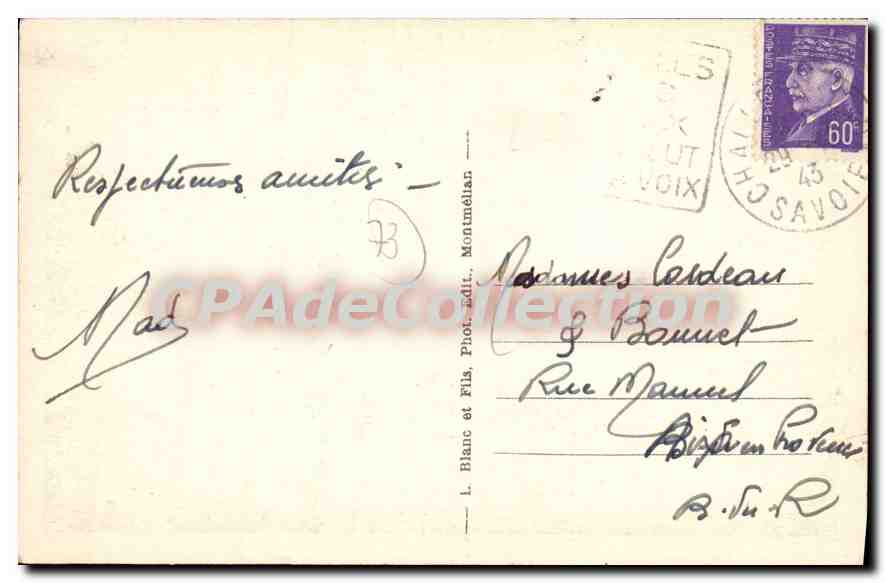 CPA Charlles les Eaux vue generale  — Rückseite