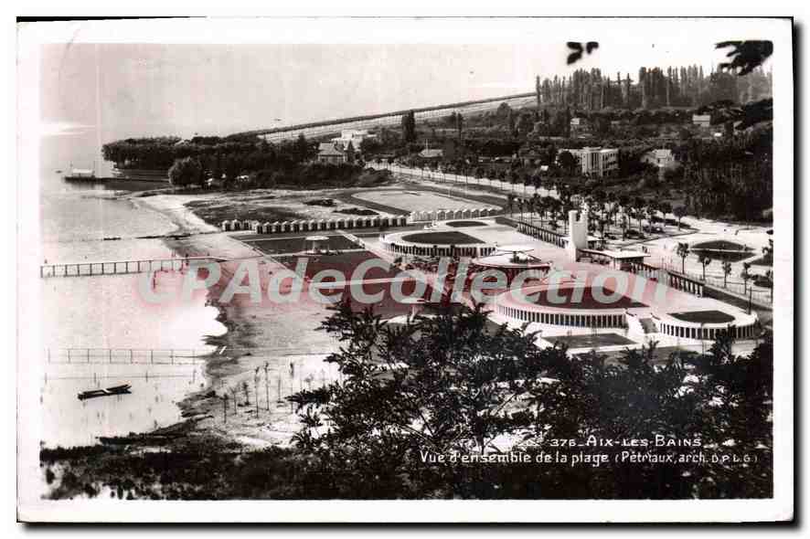 CPA Aix les Bains vue d'ensemble de la plage 