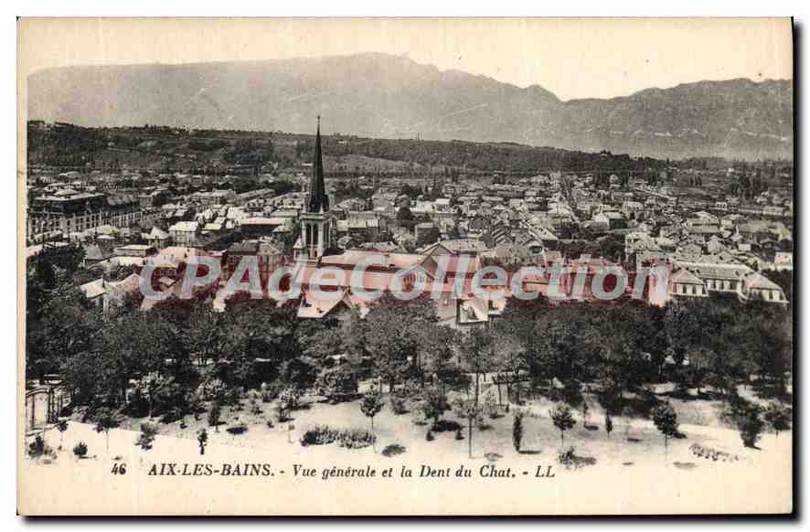 CPA Aix les Bains vue generale et la Dent du Chat 