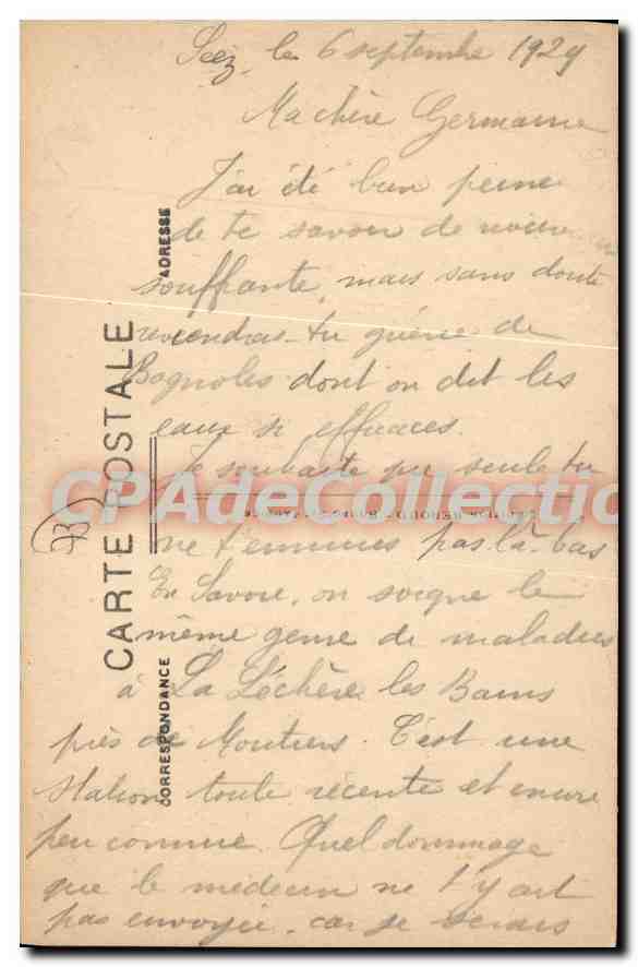 CPA Costume de Tarentaise Coiflur la Frontiere  — Rückseite