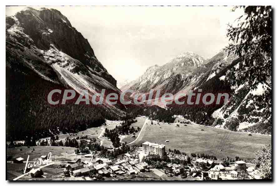 CPA Pralognan la Vanoise Savoie vue generale et le petit Mont Blanc 