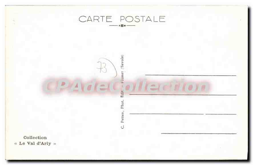CPA Savoie Flumet et les Aravis  — Rückseite