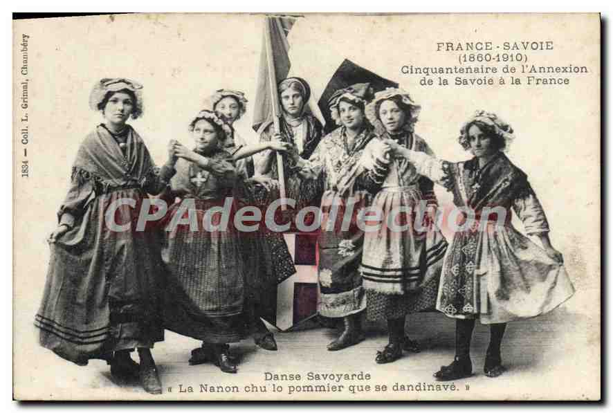 CPA France Savoie 1860 1910 Cinquantenaire de l'Annexion de la Savoie a la France Danse Savoyarde le