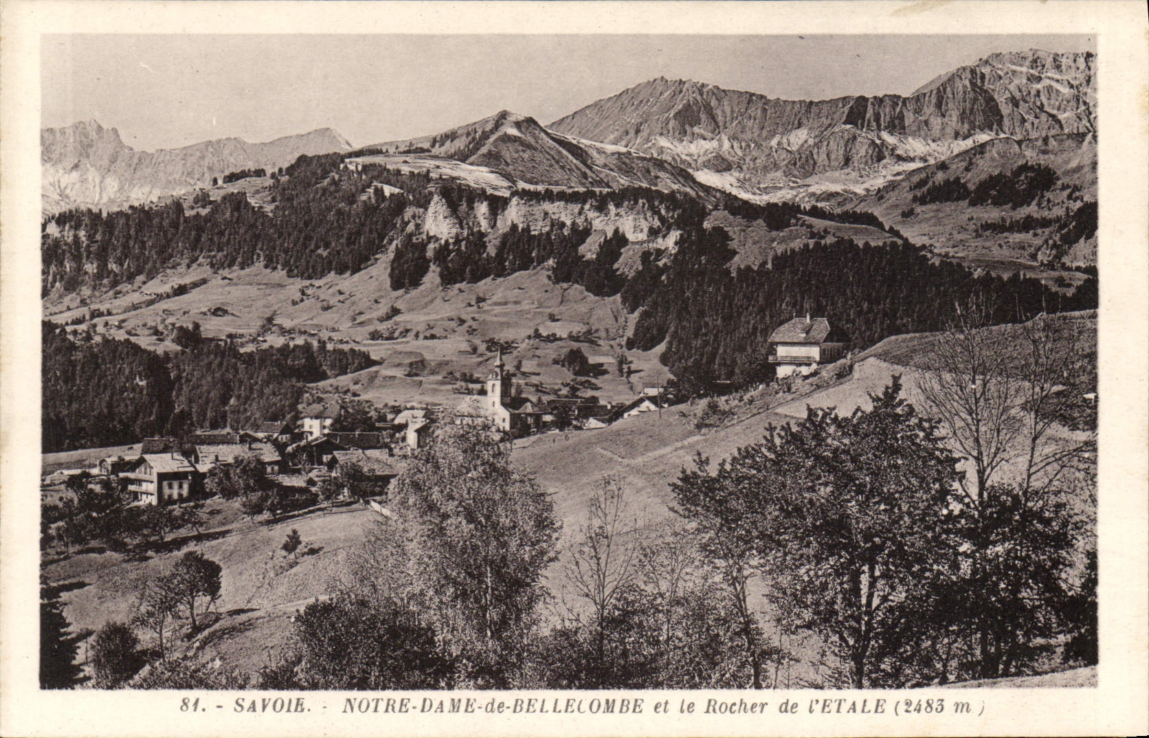 CPA Savoie Notre Dame de Bellecombe et le Rocher de Vetale 