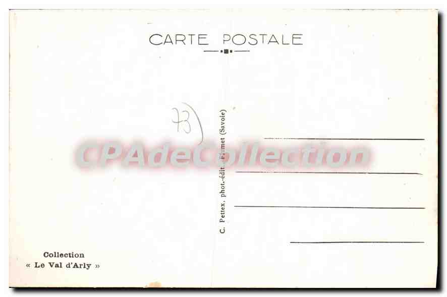 CPA Savoie Notre Dame de Bellecombe Sports d'hiver  — Verso