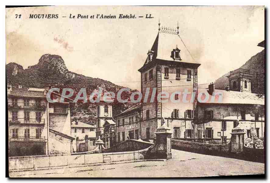 CPA Moutiers le pont et l'ancien Eveche 