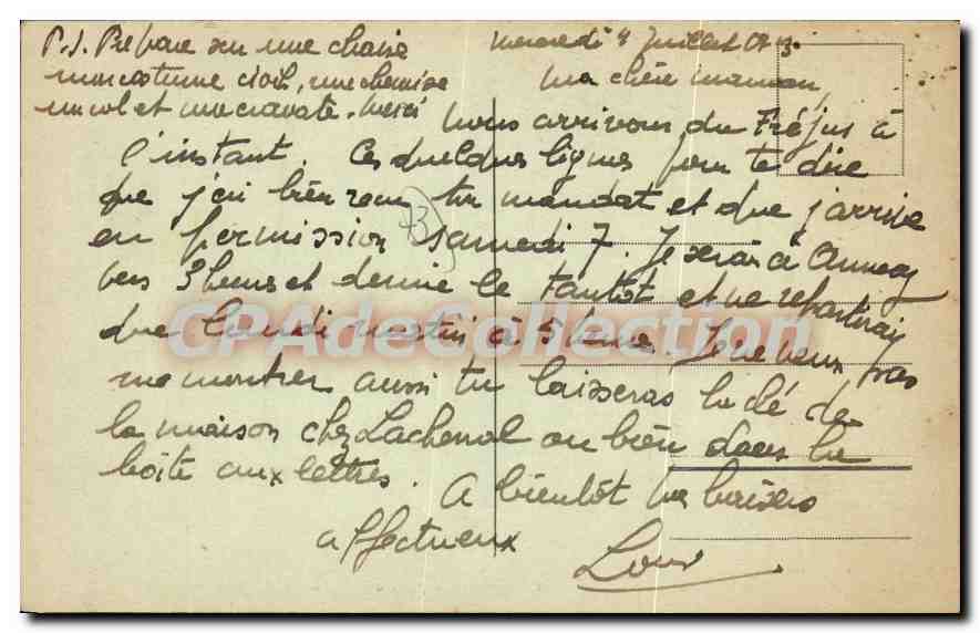CPA Modane Savoie la Chapelle du Charmaix  — Rückseite