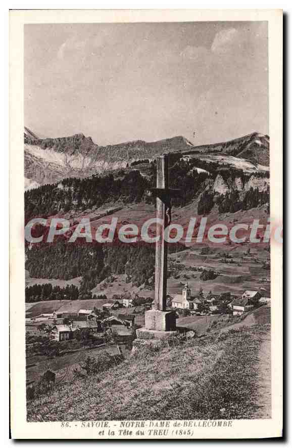 CPA Savoie Notre Dame de Bellecombe et la tete du Treu 
