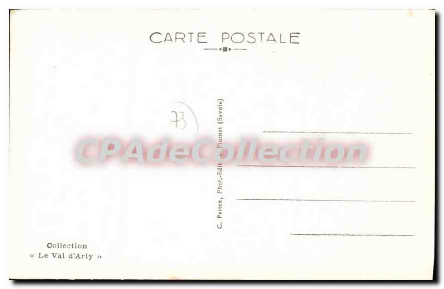 CPA Savoie Notre Dame de Bellecombe et la tete du Treu  — Rückseite