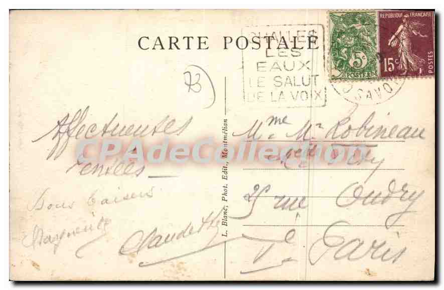 CPA Savoie Tourisme Challes les Eaux vue generale  — Rückseite