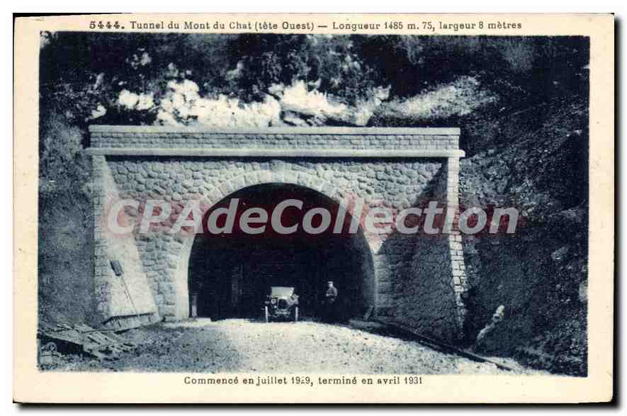 CPA Tunnel du Mont Chat tete Ouest Commence en juillet 1929 termine en avril 1931 