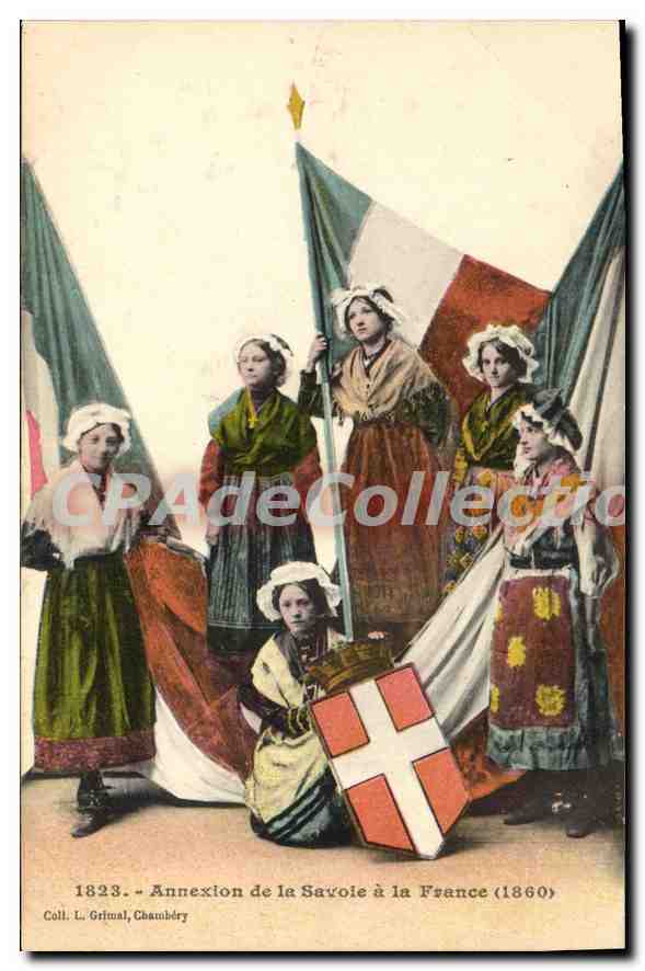 CPA Annexion de la Savoie a la France 1860 