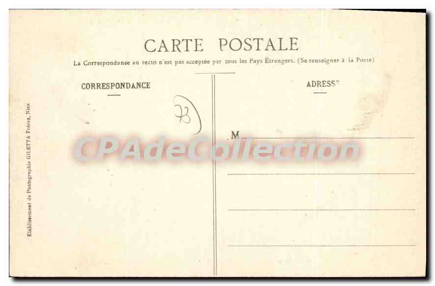 CPA Aix les Bans interieur de la villa des Fleurs  — Back