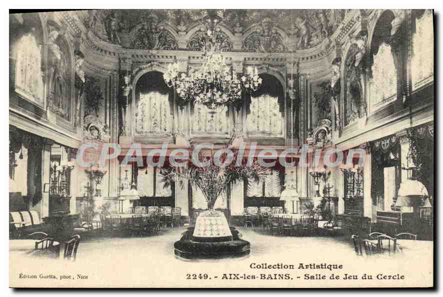 CPA Aix les Bains Salle de jeu du Cercle 