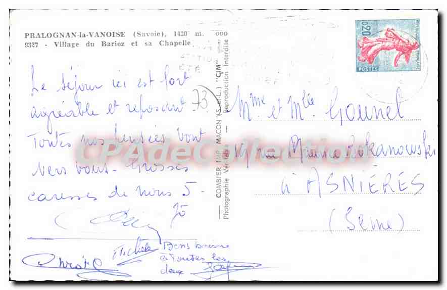 Pralognan-la-Vanoise — Village du Barioz et sa Chapelle — Combière (Savoie) — Achterkant