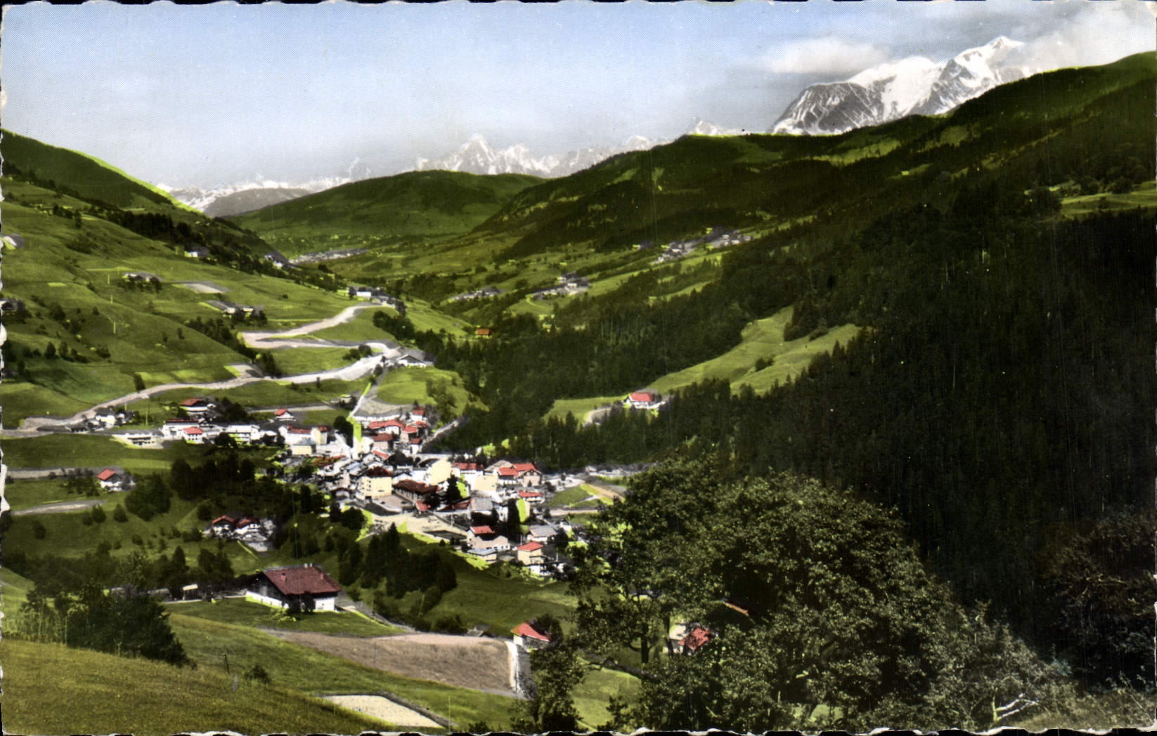 CPA Flumet Savoie vue generale et Massif du Mont Blanc 