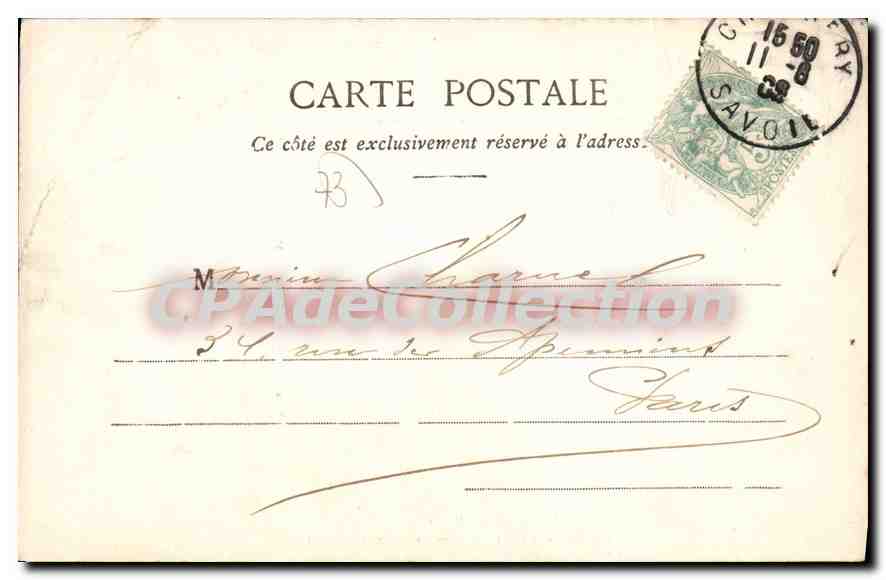 CPA Une rue de St Jean de Maurienne  — Rückseite