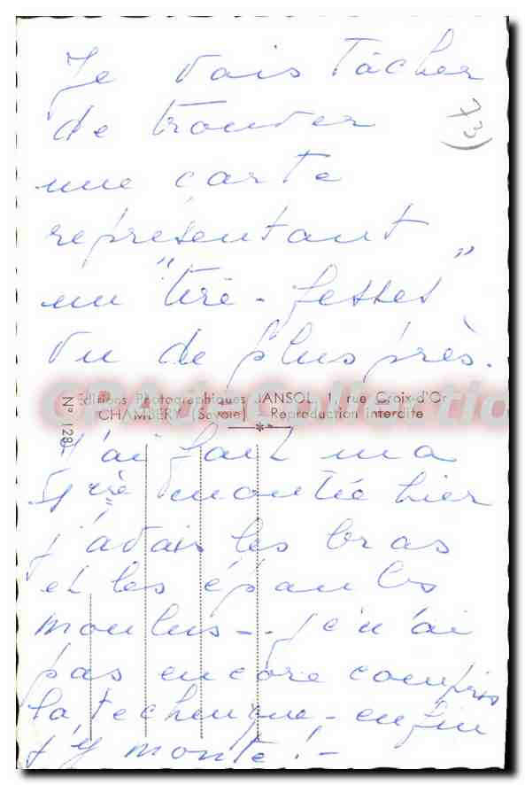 CPA Moriond L'Ensoleillee vue generale  — Rückseite
