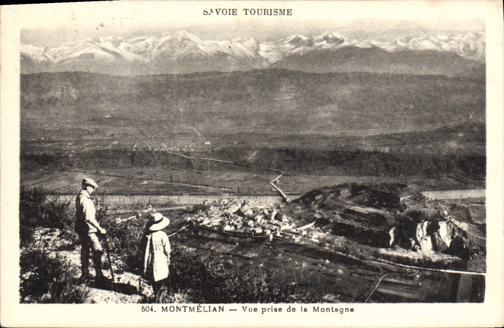 CPA Savoie Tourisme Montmelian vue prise de la Montagne 