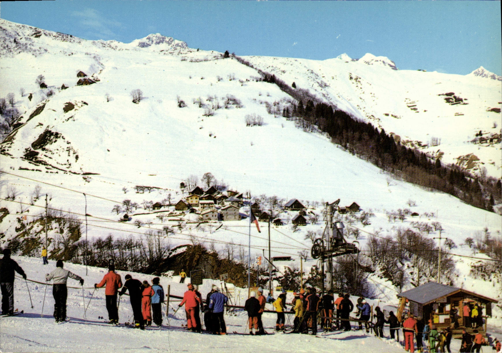 CPSM Les Avanchers Savoie Altitude piste du rocher vue generale 