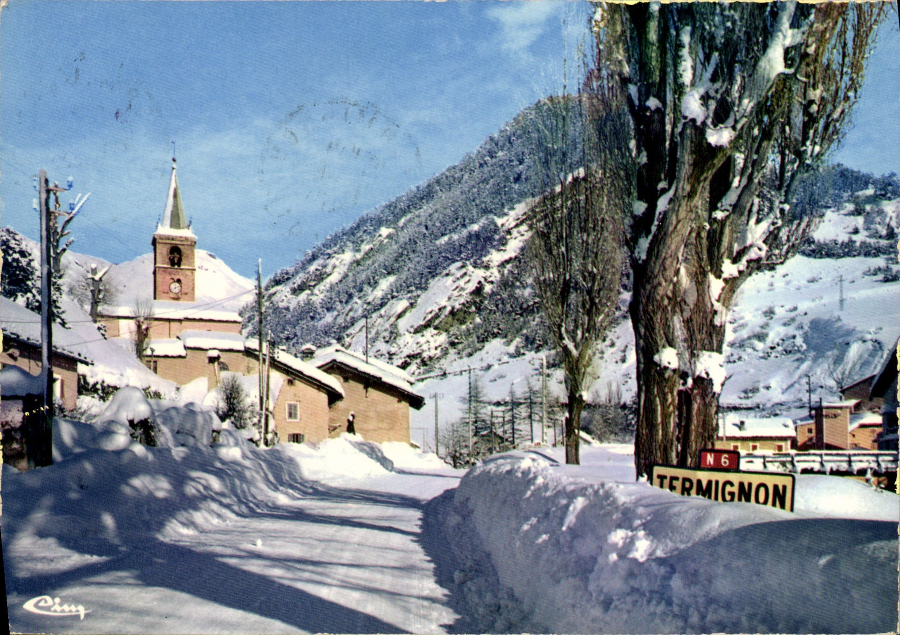 CPSM Termignon Savoie entree du village 