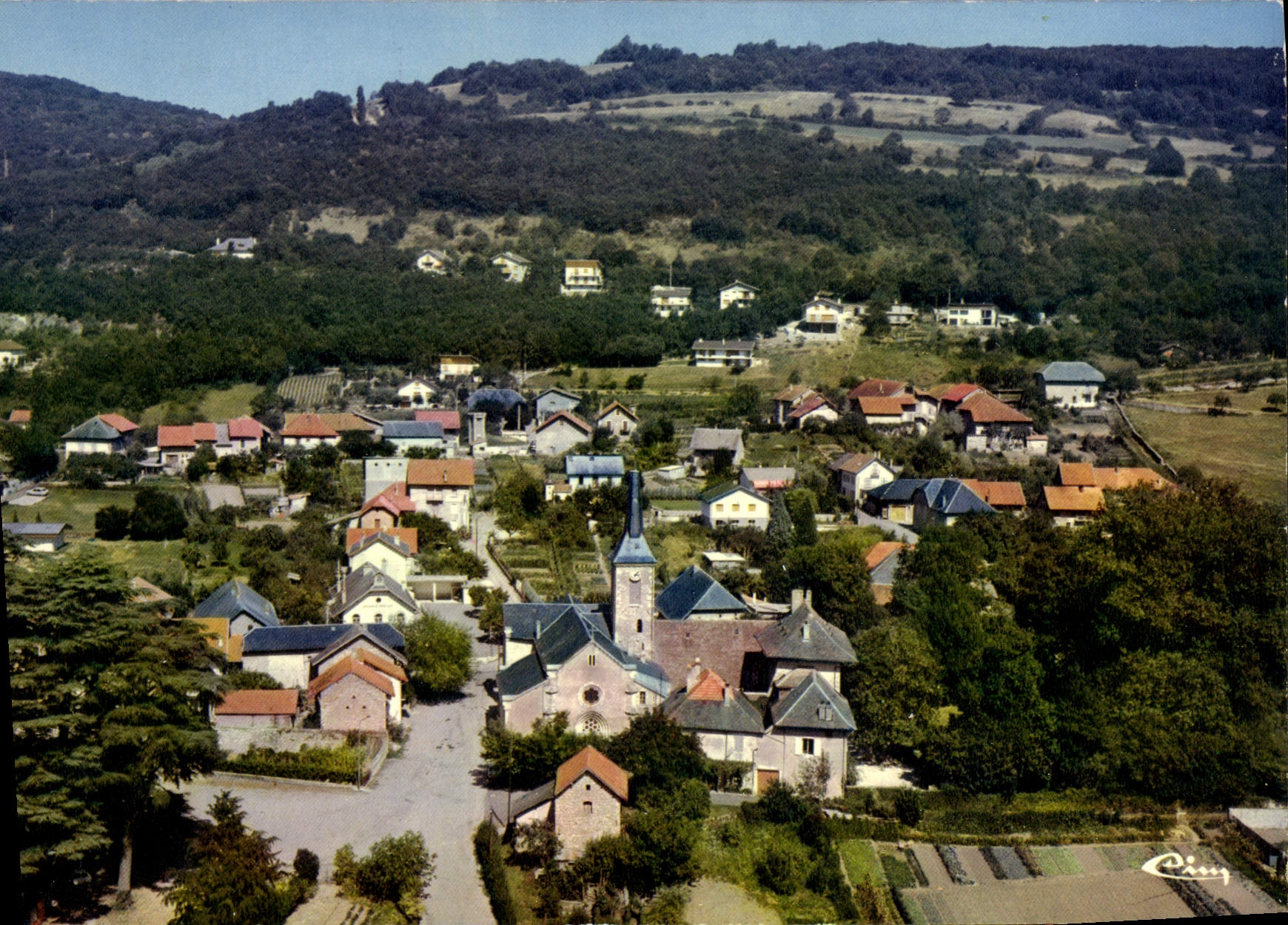 CPSM Brison St Innocent Savoie vue generale aerienne 