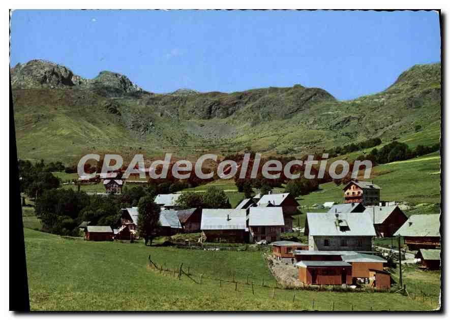 St-Sorlin-d'Arves — vue du village et des montagnes — CPAdeCollection