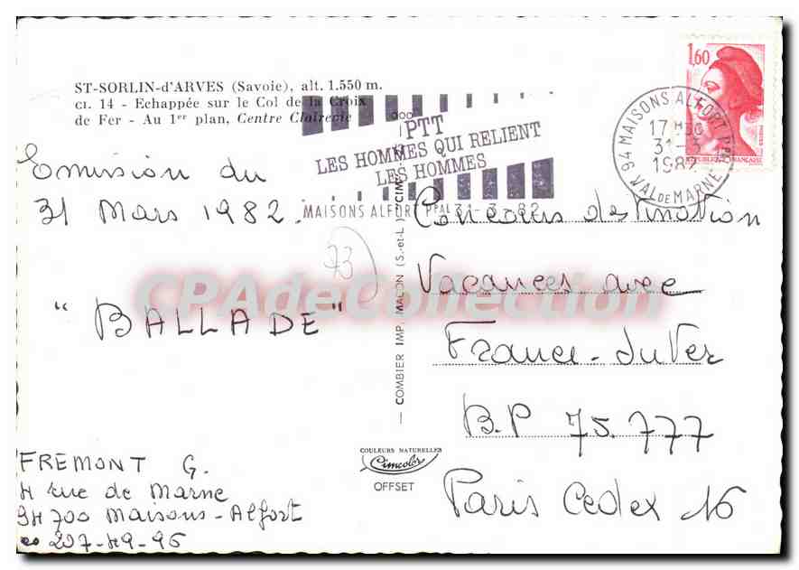 St-Sorlin-d'Arves — vue du village et des montagnes — CPAdeCollection — Reverso