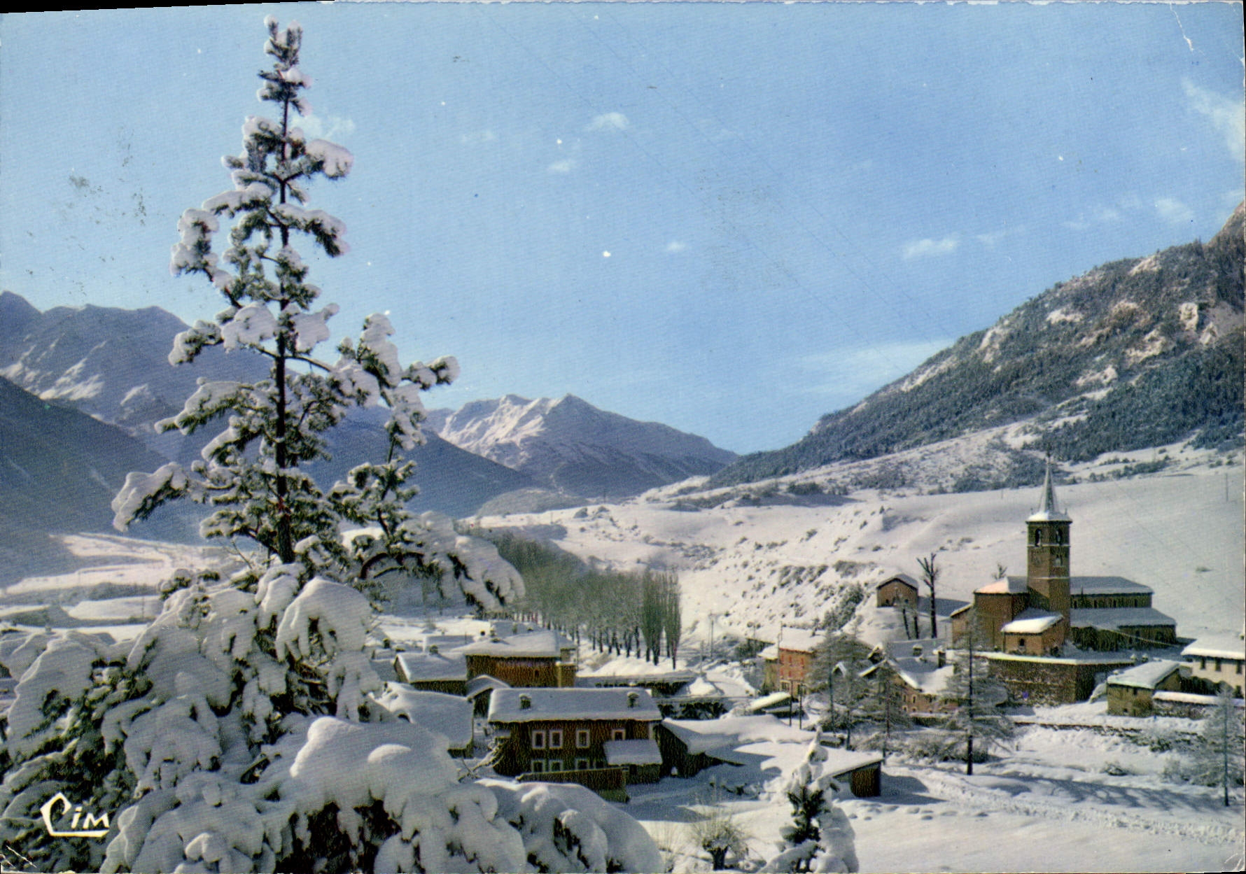 CPSM Termignon Savoie echappee sur le village 