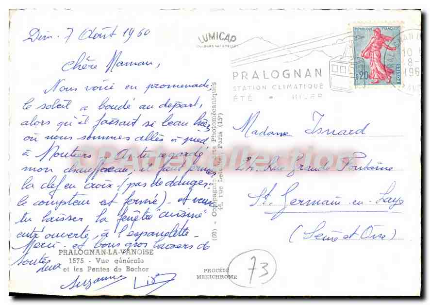 Pralognan-la-Vanoise — Algemene uitzicht en de hellingen van Bochor — Lumicab — Achterkant