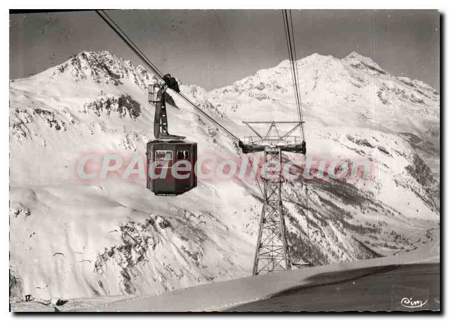 CPA Val d'Isere Savoie Sports d'hiver telepherique du Solaise Rocher de Bellevarde et le Mont Pourri