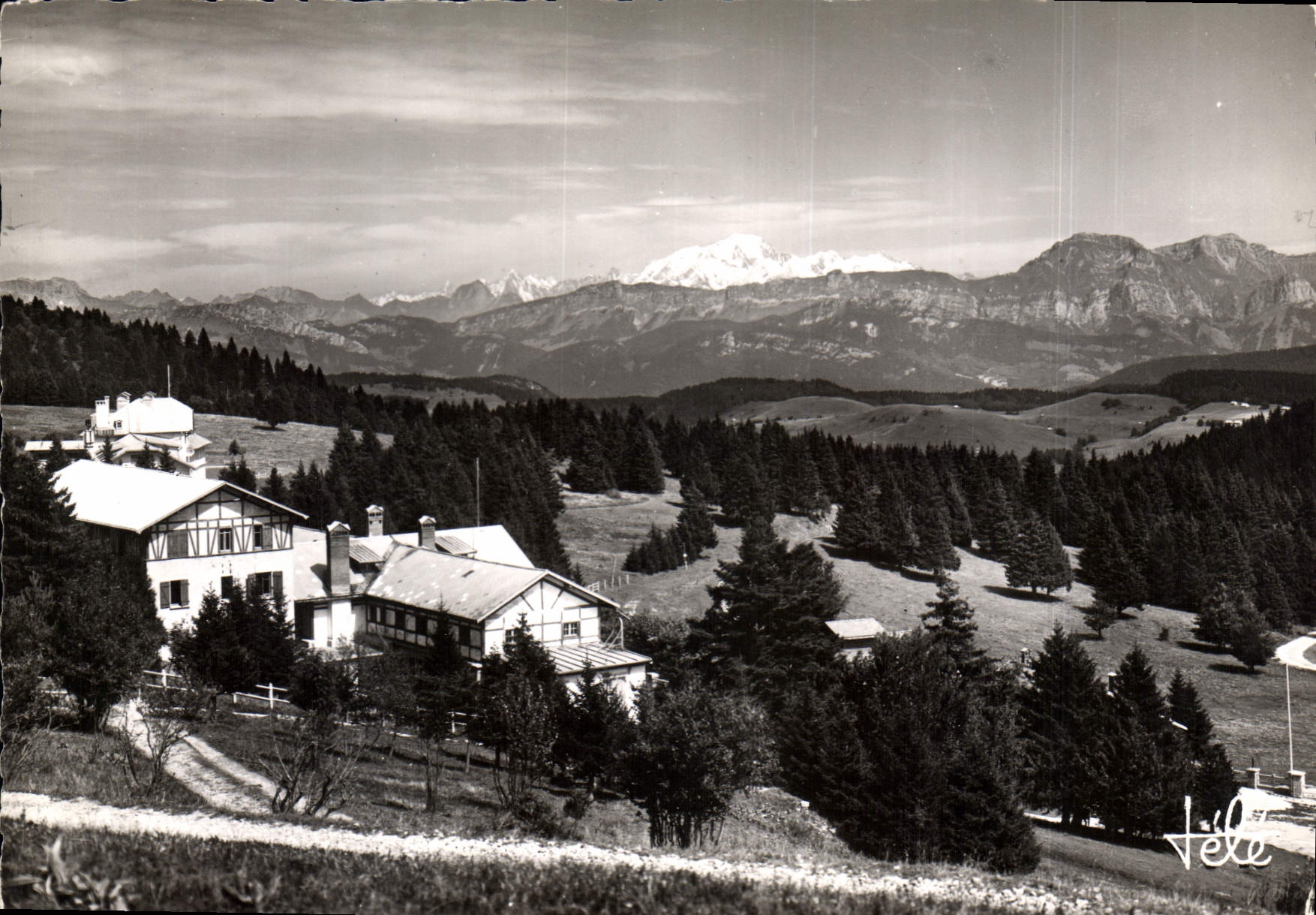 CPA Plateau du Revard les hotels chaine des Alpes et Mont Blanc 