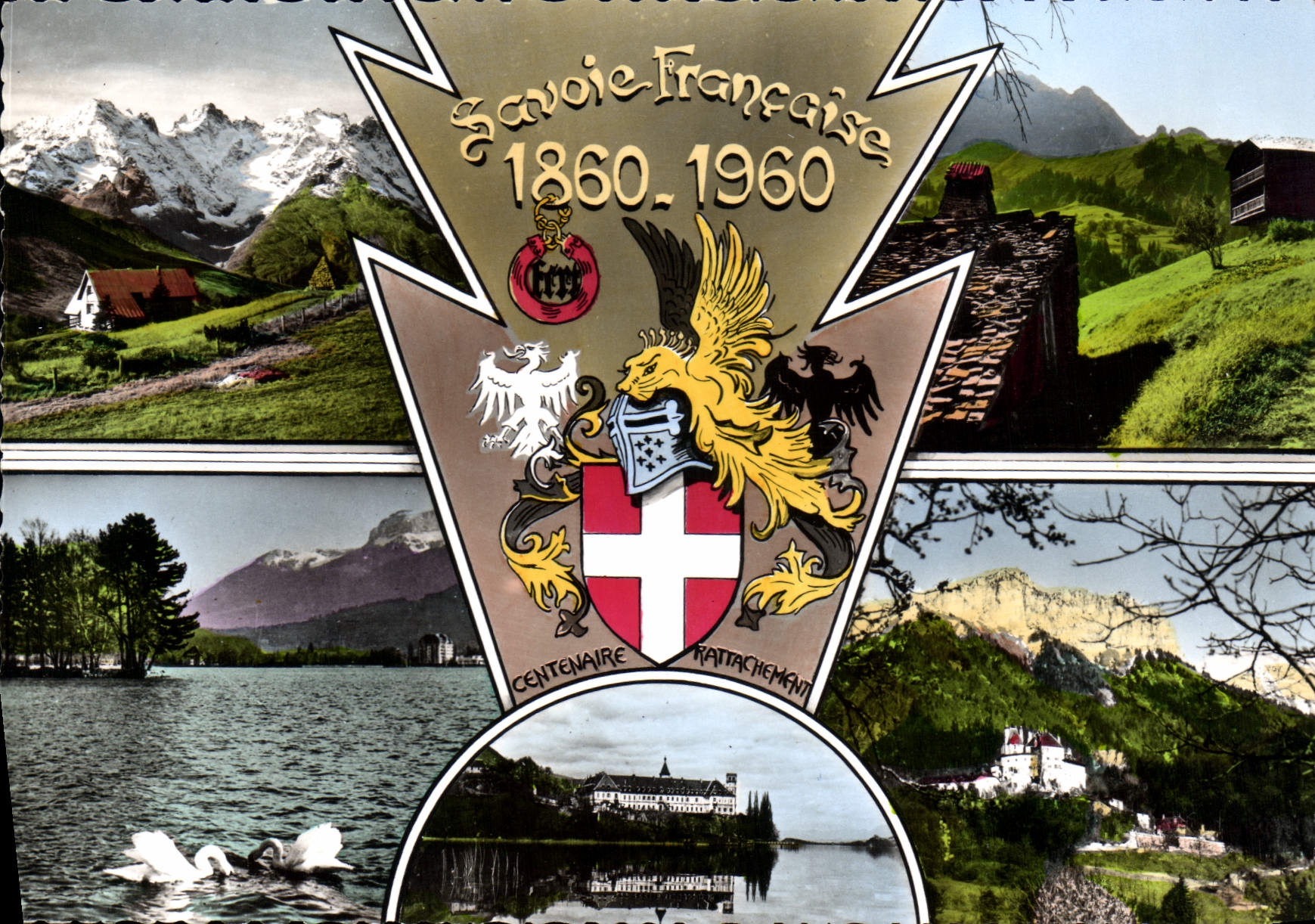 CPSM La Savoie Pittoresque Hauts Sommets et Chalois Vieux Chalois en haute montagne Lac d'Annecy Abb