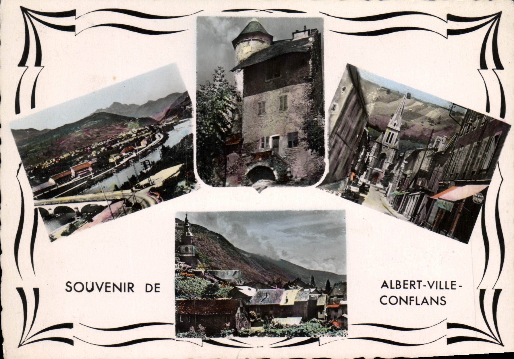 CPSM Albetville vue panoramique le pont d'Albertin Confluen de l'Arly et l'Isere Albertville conflan