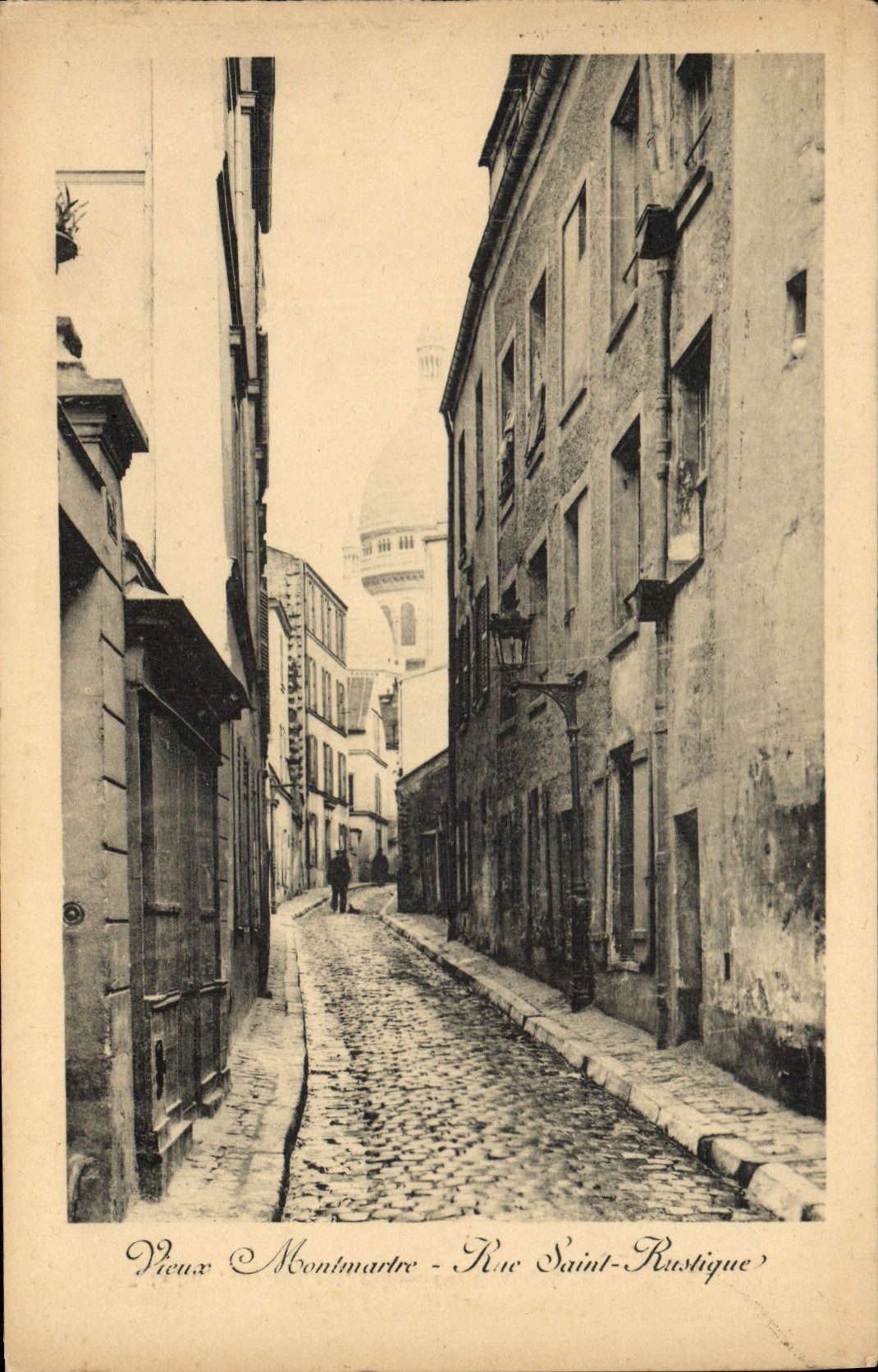 CPA Vieux Montmadre Rue Saint Rustique 