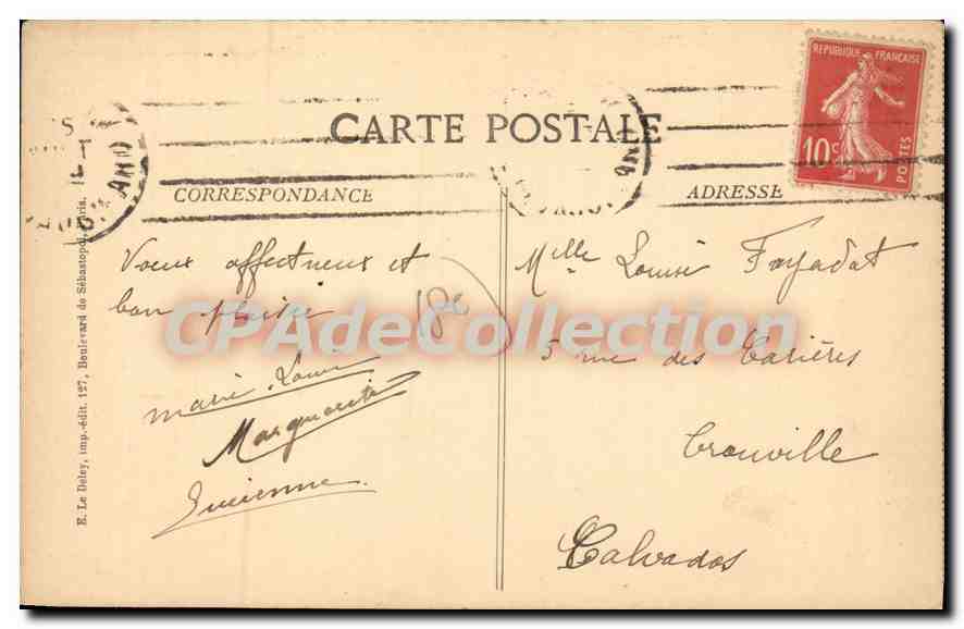 CPA Vieux Montmadre Rue Saint Rustique  — Rückseite