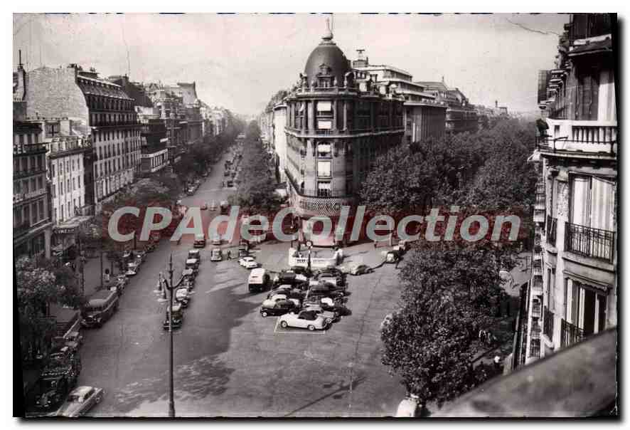 CPA Paris Le Carrefour Richelfeu Drouot et le Boulevard des Italiens 