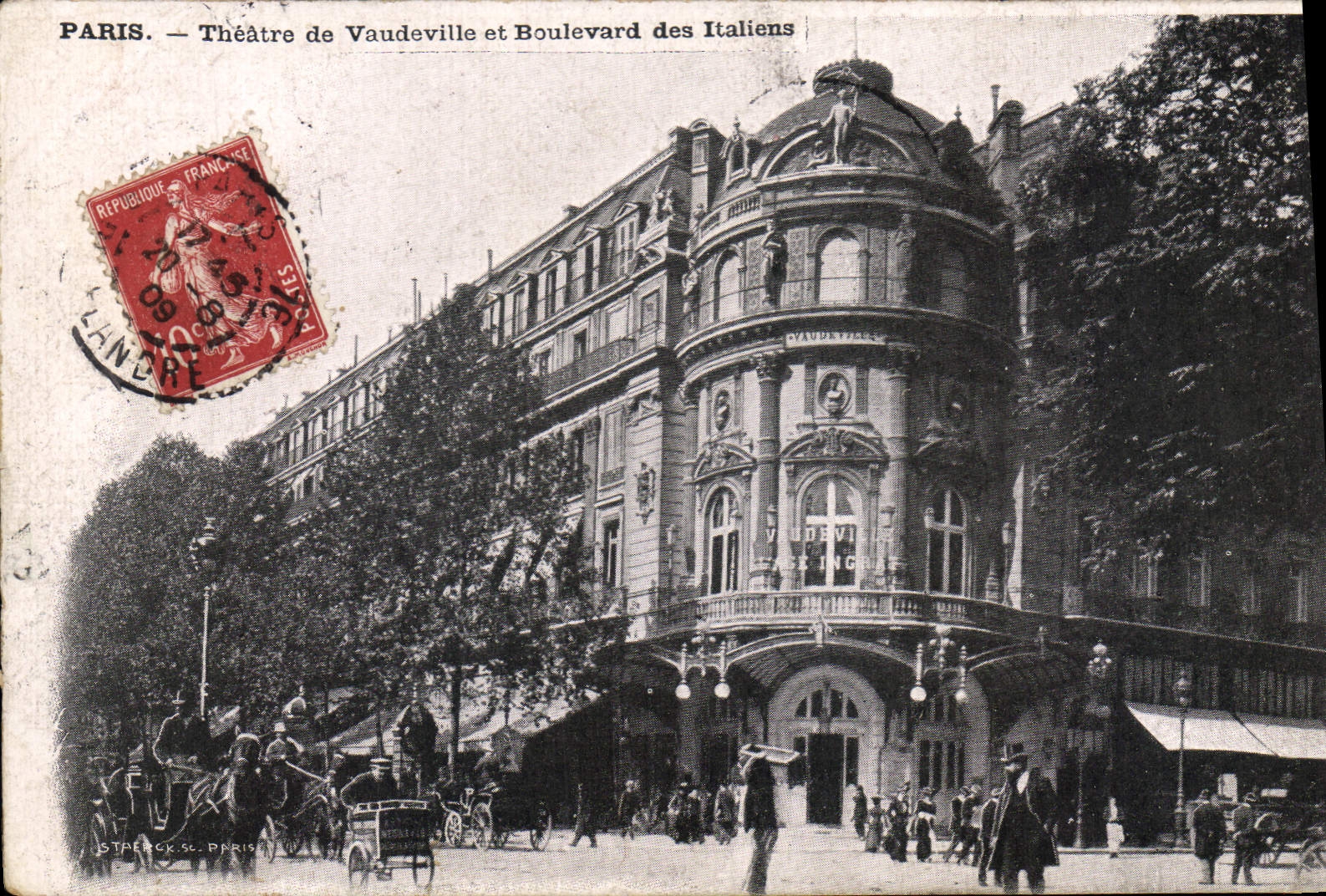 Paris — Theatre de Vaudeville and Boulevard des Italiens — Staerck, St. Paris