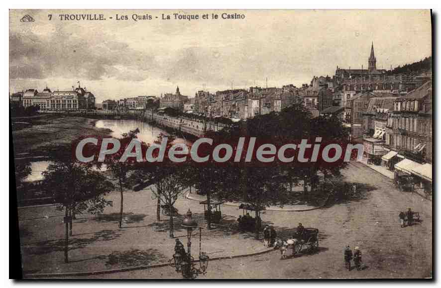 CPA Trouville Les Quais La Touque et le Casino 