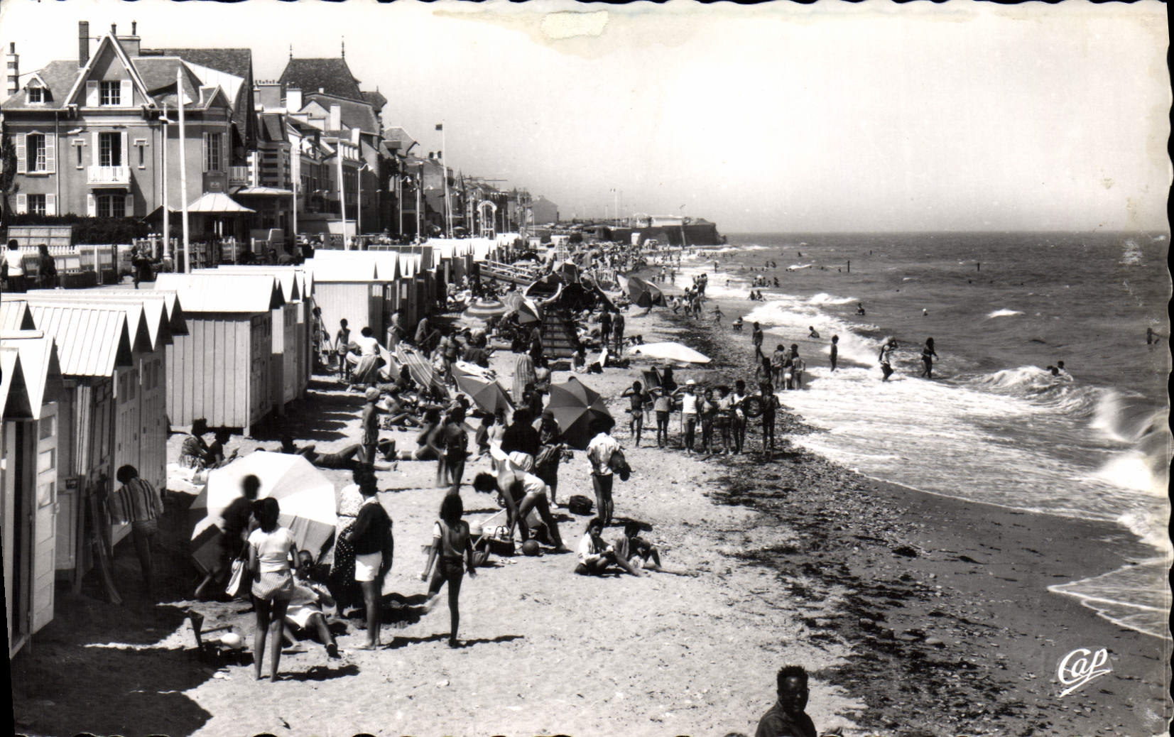 ST-AUBIN-sur-MER — La Plage à l'Heure du Bain et les Villas — Ci des Arts Photomécaniques