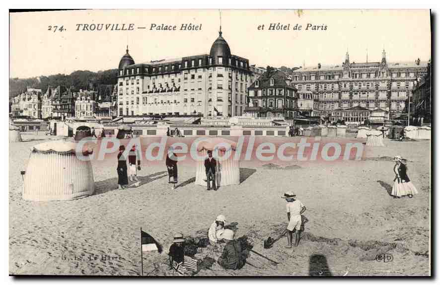 Trouville — Palace Hôtel et Hôtel de Paris — Éditeur CPADeCollection, n° 274