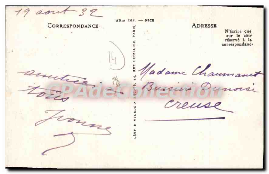 Luc-sur-Mer — Viertel der Champs-Élysées — Verlag Elven, Nr. 42 — Rückseite
