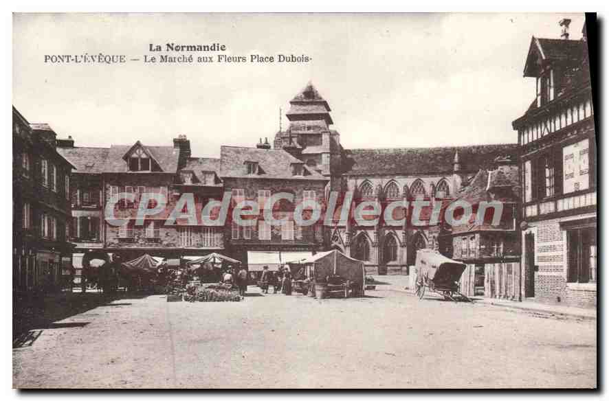 Pont-l'Évêque — Der Blumenmarkt Place Dubois — Normandie