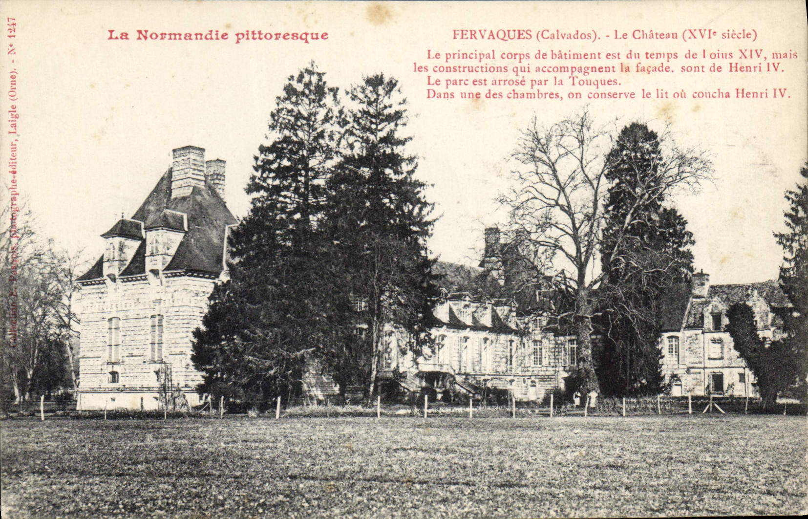 Fervaques (Calvados) — Ansicht des Schlosses (16. Jahrhundert) — Laigle, Nr. 1247