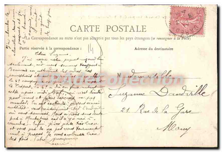 CPA Les Bords de l'Orne Les Chutes du Vey pres Clecy Calvados  — Rückseite