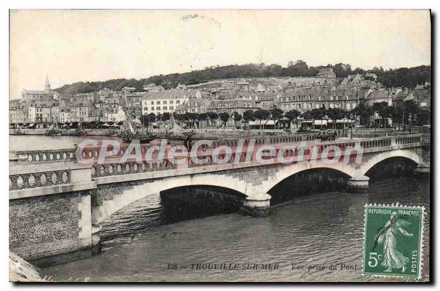 CPA Trouville sur Mer Vue prise du Pont 