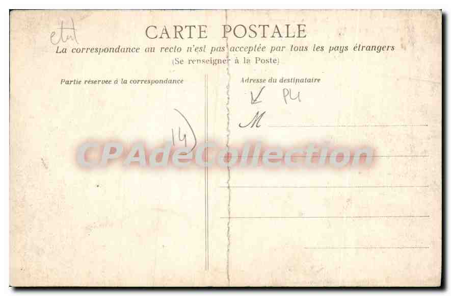 Longues — Ankunft am Meer mit Feue Demoiselle de Fontenaillies — A.D. — Rückseite